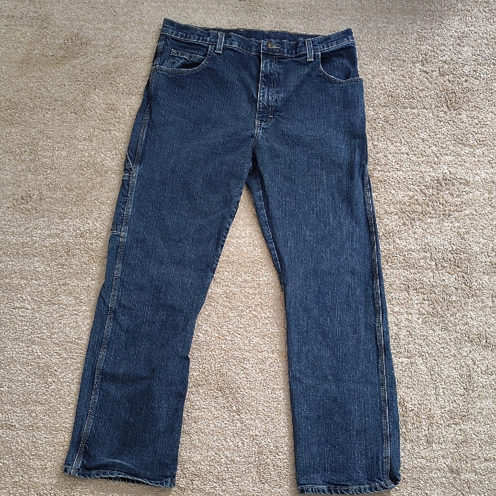 Genuine Dickies Men's Dark Blue Denim Utility Jeans Size 34 × 30